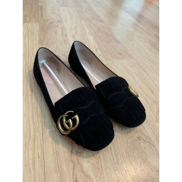GUCCI GG Marmont Ballet Flats Suede - Picture 3 of 9